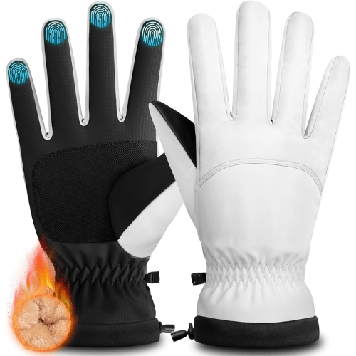 Helmorix Professional Thermal Touchscreen Full Finger Fleece Lined Weather Resistant Performance Riding Safety Gear