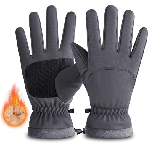 Helmorix Professional Thermal Touchscreen Full Finger Fleece Lined Weather Resistant Performance Riding Safety Gear