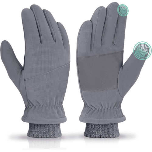 Helmorix Professional Thermal Touchscreen Full Finger Fleece Lined Knit Cuff Performance Riding Safety Gear